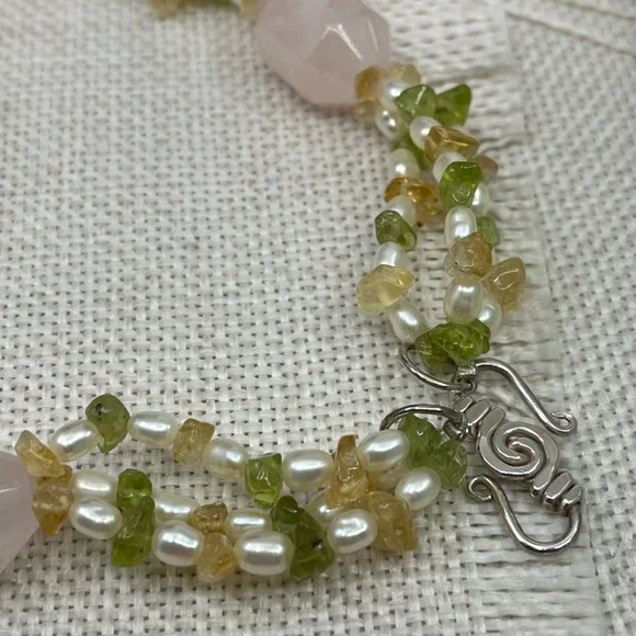 Vintage Ross-Simons Multi-Gemstone and White Pearl Necklace 16" - Picture 12 of 17